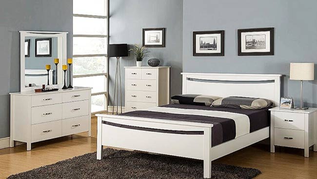 Patty White Bedroom Package 6 Pieces (No Mattress)